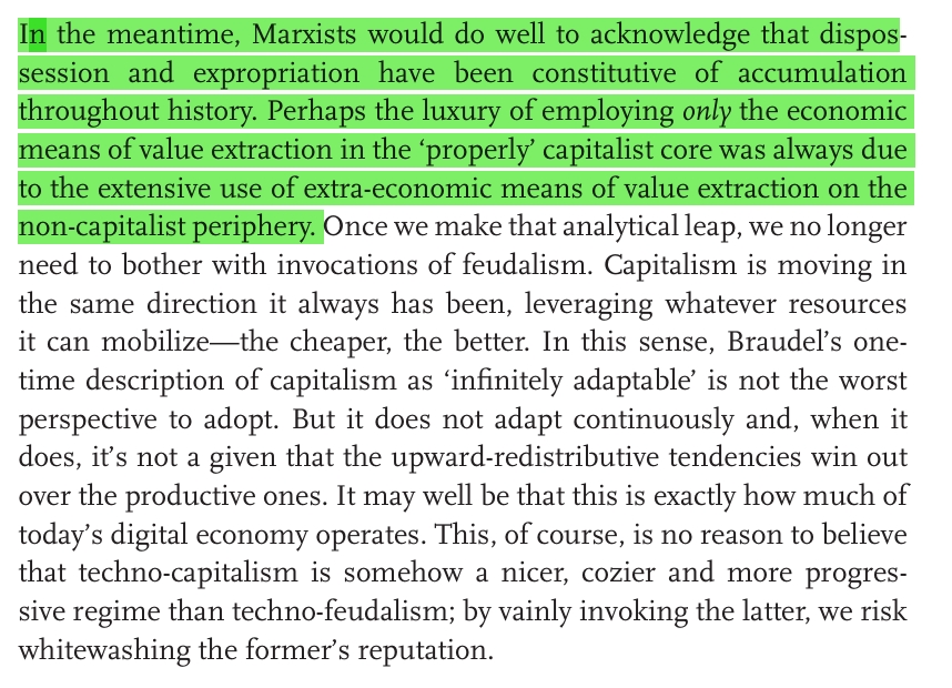 Peter Schadt (@peter_schadt) on Twitter photo Morozovs Abschluss seine Kritik des Technofeudalismus buchstabiert 2022 nochmal das Untersuchungsprogramm, das zu leisten ist: In welchem Verhältnis stehen Ausbeutung und Enteignung in der Digitalisierung, Wert und Aneignung von wertloser Arbeit (Stichwort Reproduktion): Morozovs Abschluss seine Kritik des Technofeudalismus buchstabiert 2022 nochmal das Untersuchungsprogramm, das zu leisten ist: In welchem Verhältnis stehen Ausbeutung und Enteignung in der Digitalisierung, Wert und Aneignung von wertloser Arbeit (Stichwort Reproduktion):