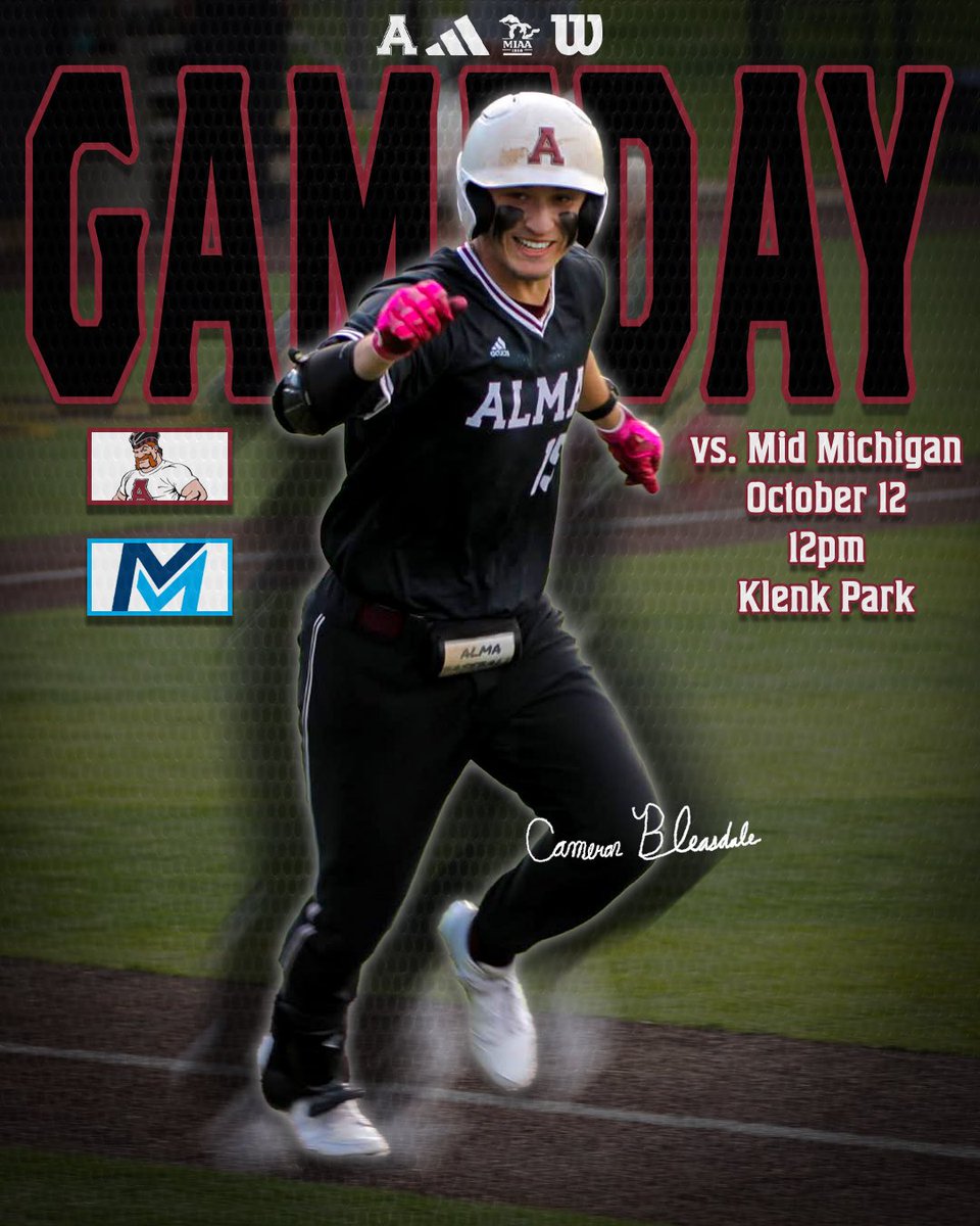 IT’S GAMEDAY‼️
🆚 Mid Michigan
⏰ 12pm/3pm
📍 Alma, MI