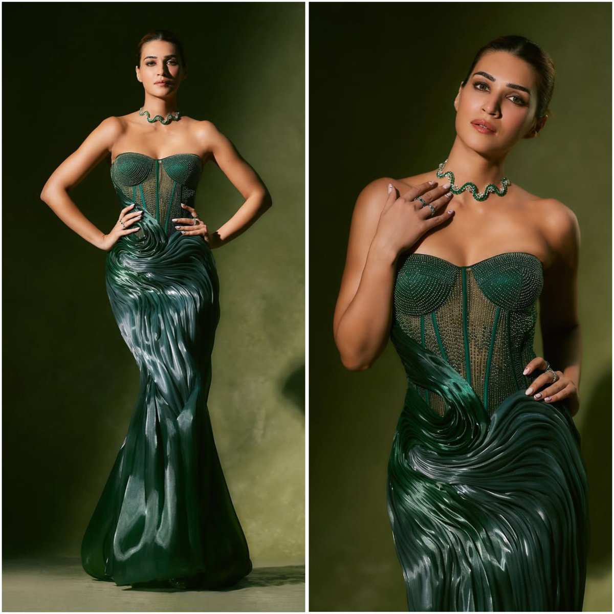 ▪️@KritiSanon in a custom @IAmitAggarwal Couture attends the 70th #FilmfareAwards2025 in Ahmedabad - Styled by Sukriti Grover.

#OOTD #KritiSanon #AmitAggarwal