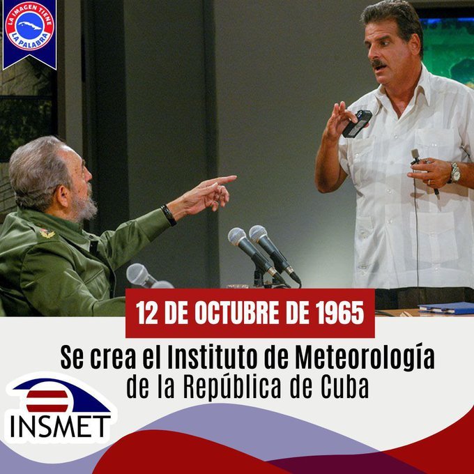A 60 años de la fundación del Instituto de Meteorología se reafirma la visión de #Fidel, su principal impulsor, y se renueva el reconocimiento a sus abnegados profesionales. #100AñosConFidel
