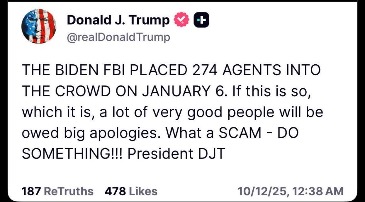 How was there a “Biden FBI” on 1/6/21 when Biden was still 14 days away from becoming POTUS?
