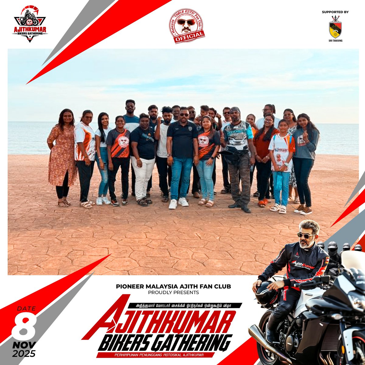 Thalafansml's tweet image. The biggest event ever in Malaysia Ajith Fan Club history AjithKumar Bikers Gathering!
Our meeting is done, and the event is well planned and set to make history! 🔥🏍️
#AjithKumar Sir #AjithKumarBikersGathering
#AKRide #MalaysiaAjithFanClub