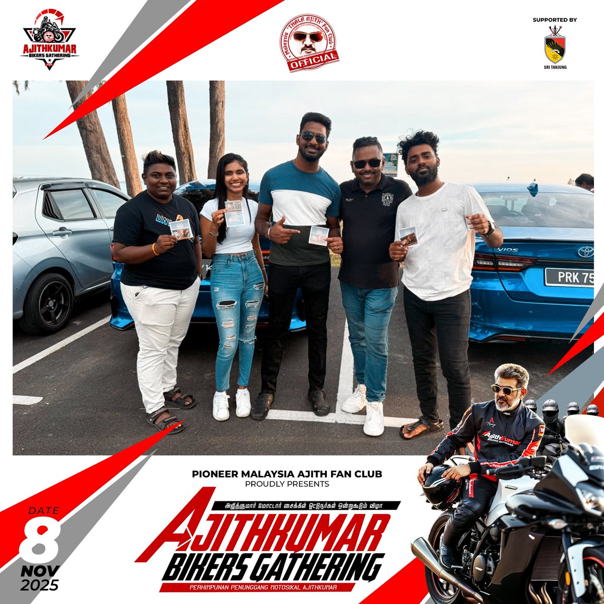 Thalafansml's tweet image. The biggest event ever in Malaysia Ajith Fan Club history AjithKumar Bikers Gathering!
Our meeting is done, and the event is well planned and set to make history! 🔥🏍️
#AjithKumar Sir #AjithKumarBikersGathering
#AKRide #MalaysiaAjithFanClub