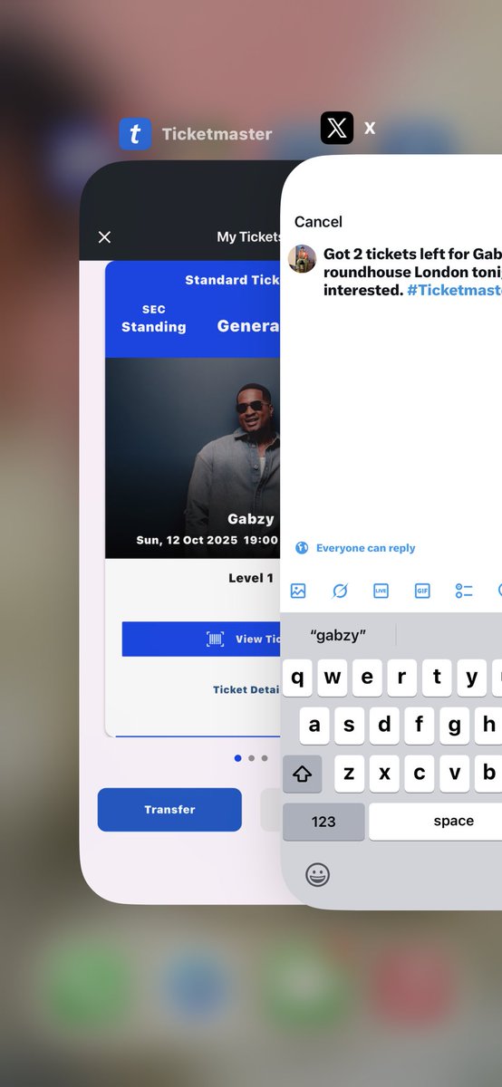 Chirs_163's tweet image. Got 2 tickets left for Gabzy at roundhouse London tonight! Dm if interested. #Ticketmaster #gabzy