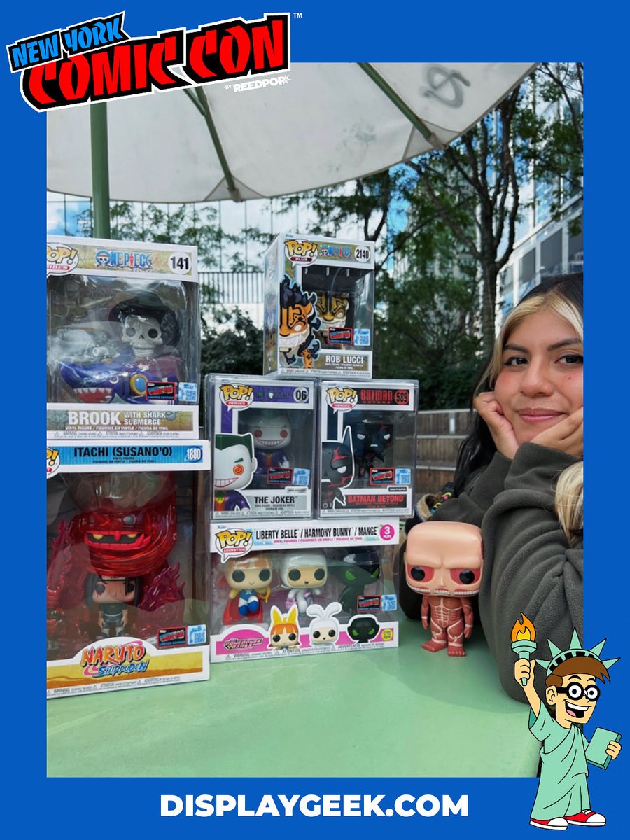 DisplayGeek's tweet image. Spotted at #NYCC 🤓
Check out this great #FunkoPop Haul from NYCC
📸 @misa.pops
Be sure to tag @displaygeek in your con-selfies, hauls, cosplays, and more to be shared across our socials all con long! 🤳 Have a great #NYCC everyone! 🗽
#DisplayGeek #NewYorkComicCon #NYCC25