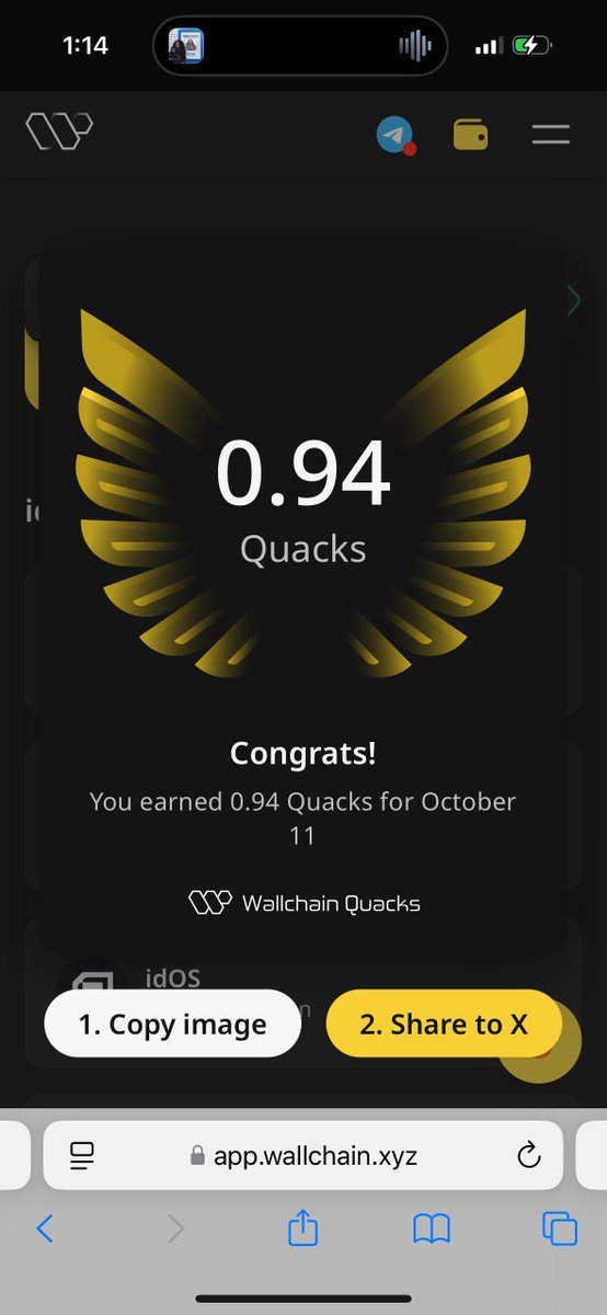 hesbolaji's tweet image. Tried something new yesterday after @0xToumy mentioned he earned more quacks by posting longer takes about @idOS_network 
So I gave it a shot… and guess what? It actually worked, earned more quacks than usual 
Looks like depth &amp;gt; quantity on @wallchain_xyz 
Put it to practice my…
