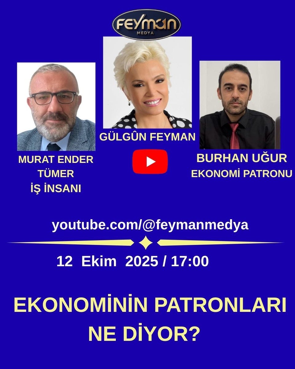 Bugün saat 17:00’de görüşmek dileğiyle 🍀 <a href="/muratendertumer/">murat ender tümer</a> <a href="/ekonomipatronu/">Ekonomi Patronu - Burhan Uğur</a>