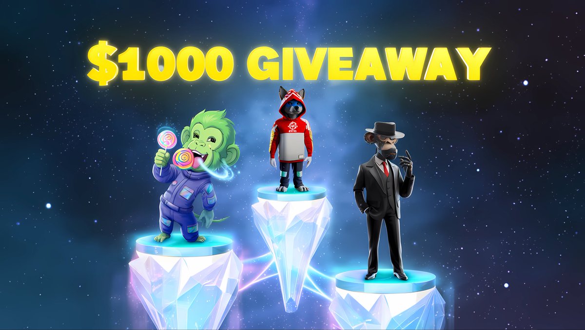 🎉 GIVEAWAY TIME 🎉
🔥 1000 $ (10 winners of 100$ each) 🔥

✅ Like &amp; RT
✅ Follow:
<a href="/SatoshiDogfun/">$SATDOG™</a> <a href="/MonkeyVerses/">MonkeyVerses</a> <a href="/SaborVerse/">SaborVerse</a> <a href="/XYZLPRO/">$XYZL 🔺</a> <a href="/apaajadesainin/">Kemengambar</a> 
✅ Tag 2 friends

📩 Winners will be asked for their wallet.

🍀 Good luck to all! 🚀
Post #4
#Giveaway #Crypto #Airdrop 🚀