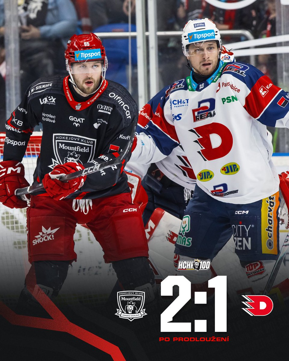 MountfieldHK's tweet photo. ✅ Další otočený zápas? To by šlo! Druhý souboj o východní Čechy rozhodl v prodloužení Pourák 🤩

🗞️: https://t.co/y1rPlRgVMt 
🎟️: https://t.co/FDHhO2qXS8 https://t.co/5rWq3FCwTC