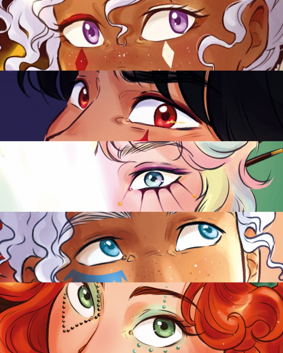 Aerilyn, Lexter, Elyon, Val &amp; Ibba 🎪✨

Mañana empezaréis a conocer a todo el elenco circense de Carousel! Cada semana un personaje y sorpresas sobre el artbook! 🤭✨
