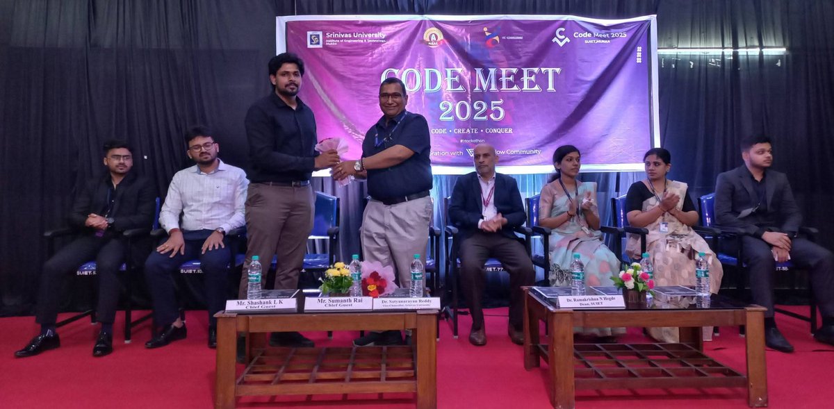 SUIET_Mukka's tweet image. Dr Ramakrishna N Hegde @RKHEGDE2 (Dean #SUIETMukka) delivered welcome &amp;amp; key note address. Er Shashank L K (Founder of #CydraTech &amp;amp; #GenshieldAI, Head of Technology at #xTransMatrix) and Er Sumanth Rai (Co-Founder, #ItsMangalore, Generative AI Consultant) were the Chief Guests 2/n