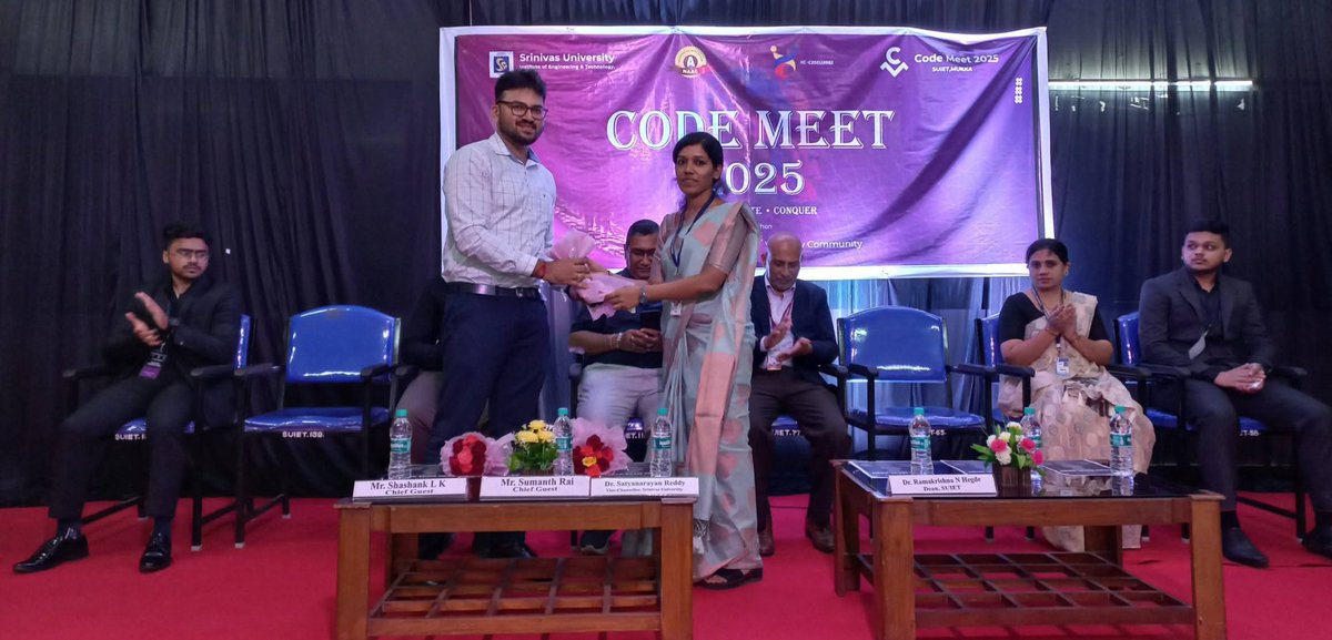 SUIET_Mukka's tweet image. Dr Ramakrishna N Hegde @RKHEGDE2 (Dean #SUIETMukka) delivered welcome &amp;amp; key note address. Er Shashank L K (Founder of #CydraTech &amp;amp; #GenshieldAI, Head of Technology at #xTransMatrix) and Er Sumanth Rai (Co-Founder, #ItsMangalore, Generative AI Consultant) were the Chief Guests 2/n