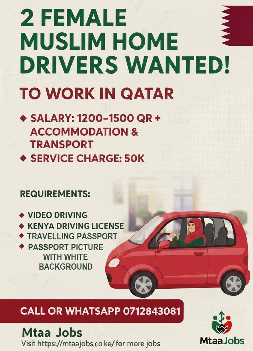 MtaaJobs's tweet photo. New Job Alert! #MtaaJobs #Abroad #Qatar

Watu Orero Uhuru Kenyatta https://t.co/H881tDPvNR