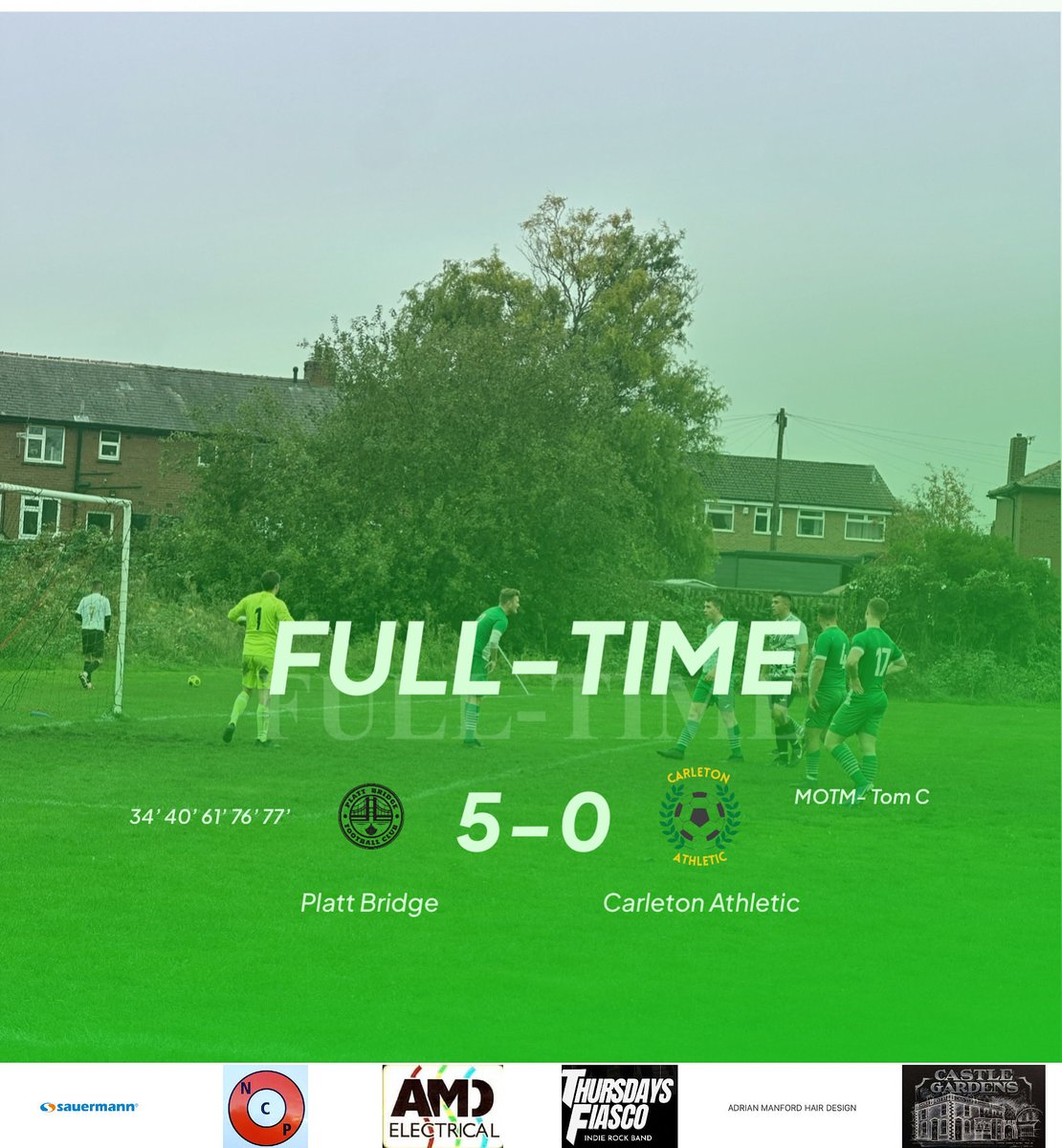 Positives to take as a depleted Carleton side are beaten by the South Lancs premier league leaders.

All the best in the next round lads.

Return to league action next week vs Kudos Digital.

Up the Tics! 💚