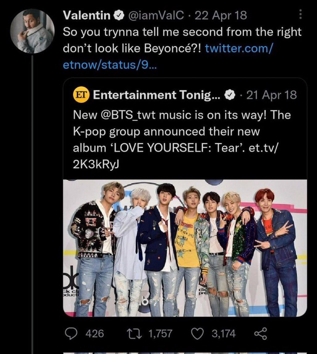 btsxbeyonce's tweet photo. happy birthday, beyoncé’s oldest son #HappyJiminDay https://t.co/ww9CbEGbmn