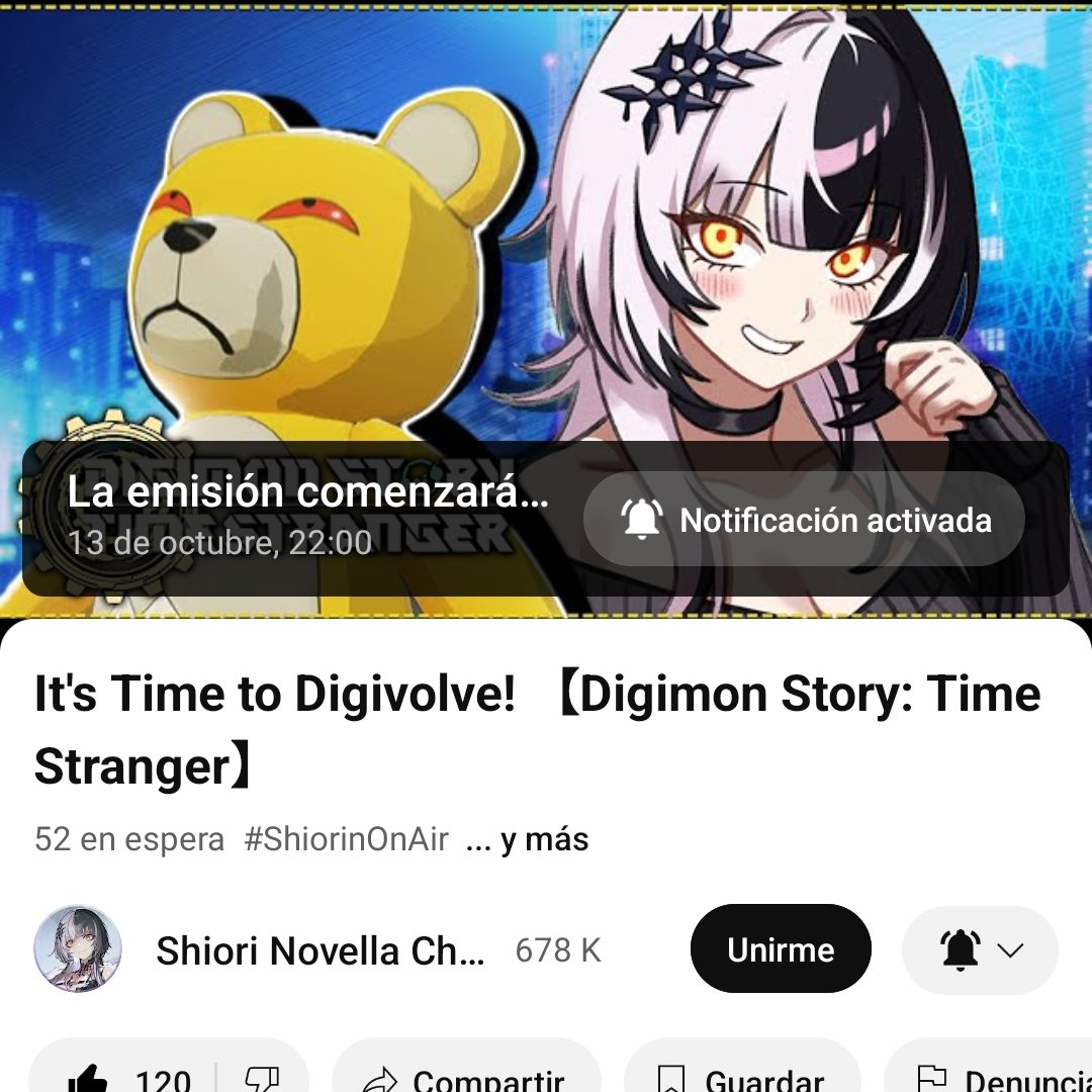 kumagawa95's tweet image. Shiori Novella es la primera de Hololive EN que se anima a jugar a Digimon Story Time Stranger.
La última vez que una integrante de Hololive EN subió un juego de Digimon fueron Kronii y Hakos, un Gameplay de Digimon Survive.