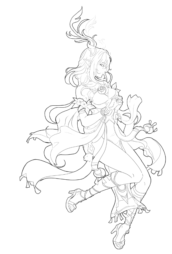 maktorian's tweet photo. so uhhh inever finished it but ill jsut post her either way.. lauma da goat! https://t.co/n9MKj7DTId