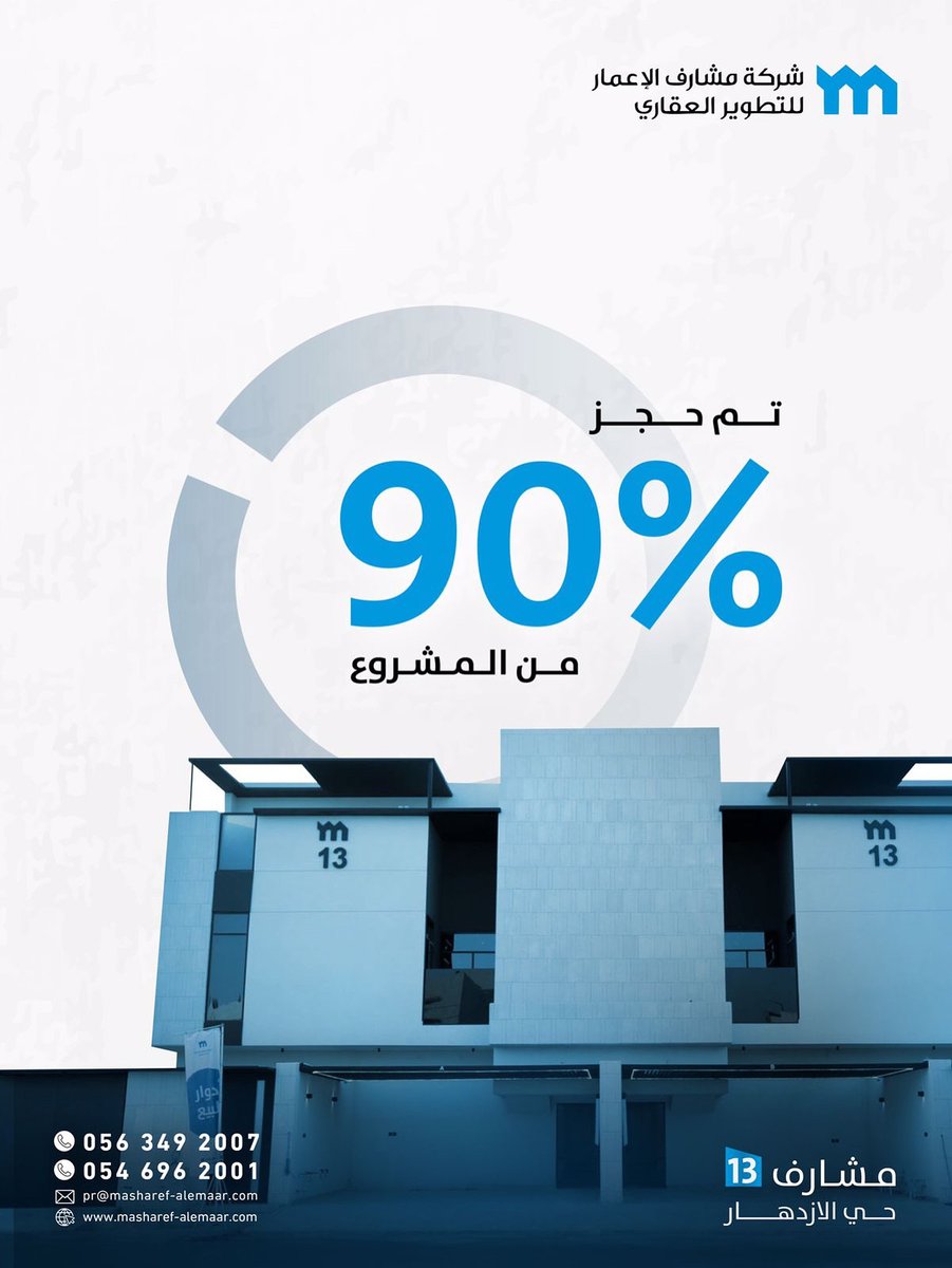 masharef_co's tweet photo. بفضل الله .. تم الحجز 90%
مشارف 13 https://t.co/ihgmoB3qRF
