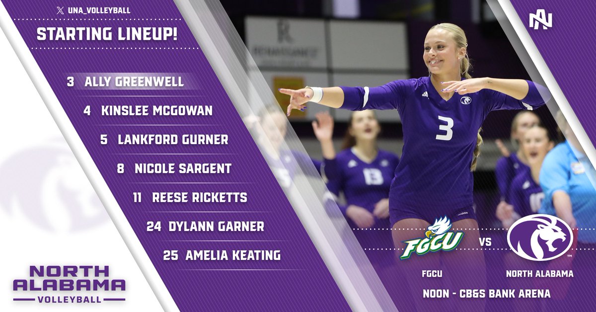 Feeling pink because we're playing some volleyball! 💪

Starting lineups versus FGCU! 🤩

#RoarLions🦁