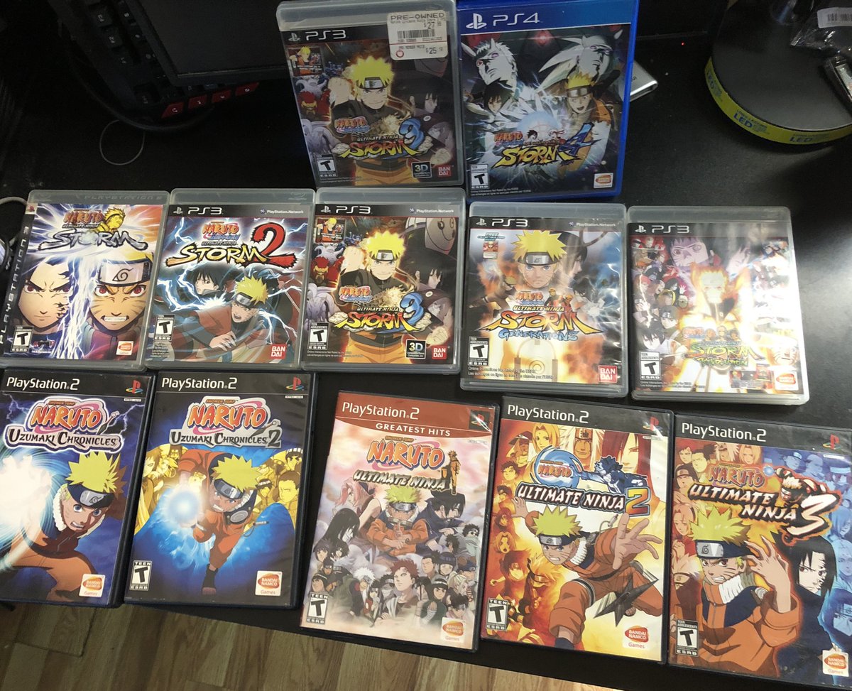 VNasumo's tweet photo. Can you tell I really like playing Naruto Games as a kid. This is not even including the Wii and GameCube Games😂
#Naruto #vizmedia #NarutoShippuden https://t.co/GtwOBLiEiD
