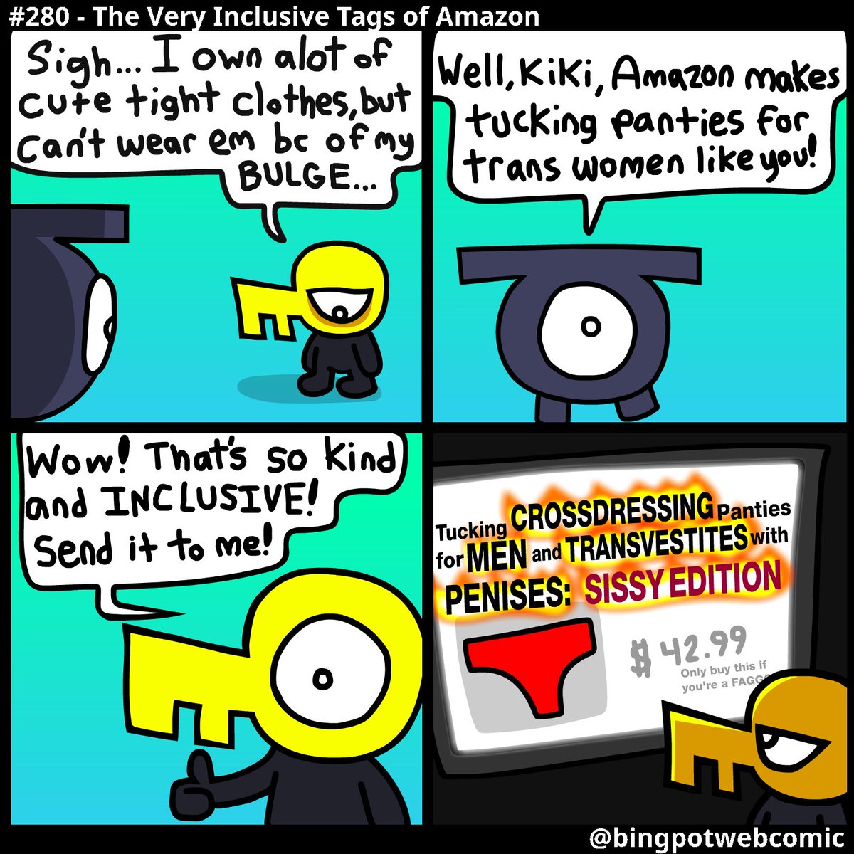 Bingpot Comix #280 - The Very Inclusive Tags of Amazon