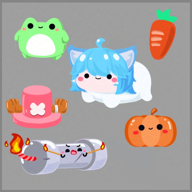 PaperTalisman's tweet photo. Was testing new art style this week :3 
looks kinda cute (～￣▽￣)～ https://t.co/yIitvcTmDw
