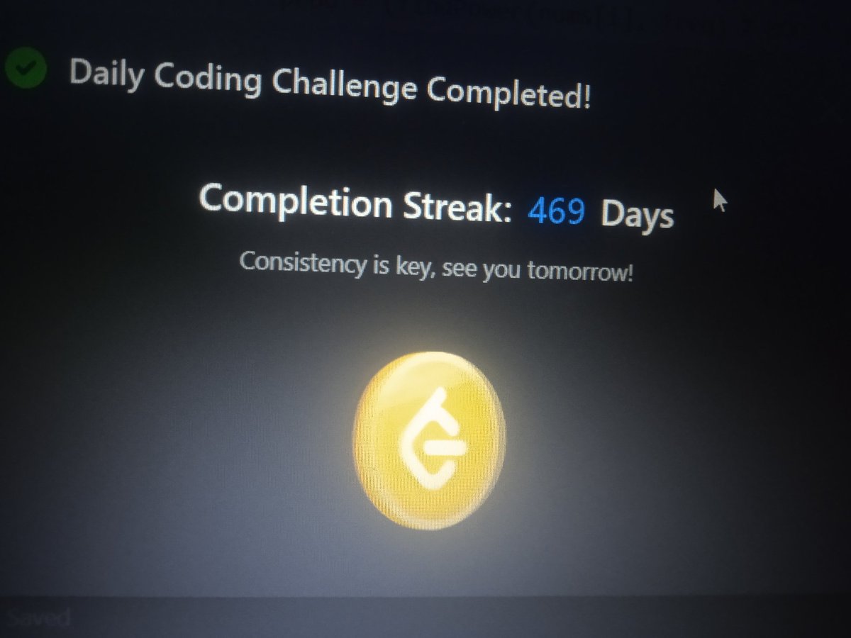 Jatin_lifo82's tweet image. 🌟Day 284 👨‍💻. 
Solve @geeksforgeeks || @LeetCode 
POTD Cpp⚡
Question LC.  Find Sum of Array Product of Magical Sequences 3539 Hard 😏 ✅. 
Question GFG. Distribution Candies Hard ✅. 
#geeksforgeeks #leetcode #DSA #POTD
@LeetCode @geeksforgeeks #CPP25 #CodingChallenge