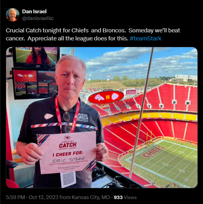 As the #NFL's #CrucialCatch crusade continues, let's take a moment to honor the late Dan Israel - the longtime Executive Producer of the <a href="/ChiefsRadioNet/">Chiefs Radio Network</a>. One of the cool unsung heroes of #ChiefsKingdom; One who really fought the good fight; and One who truly deserves his rest.🙏