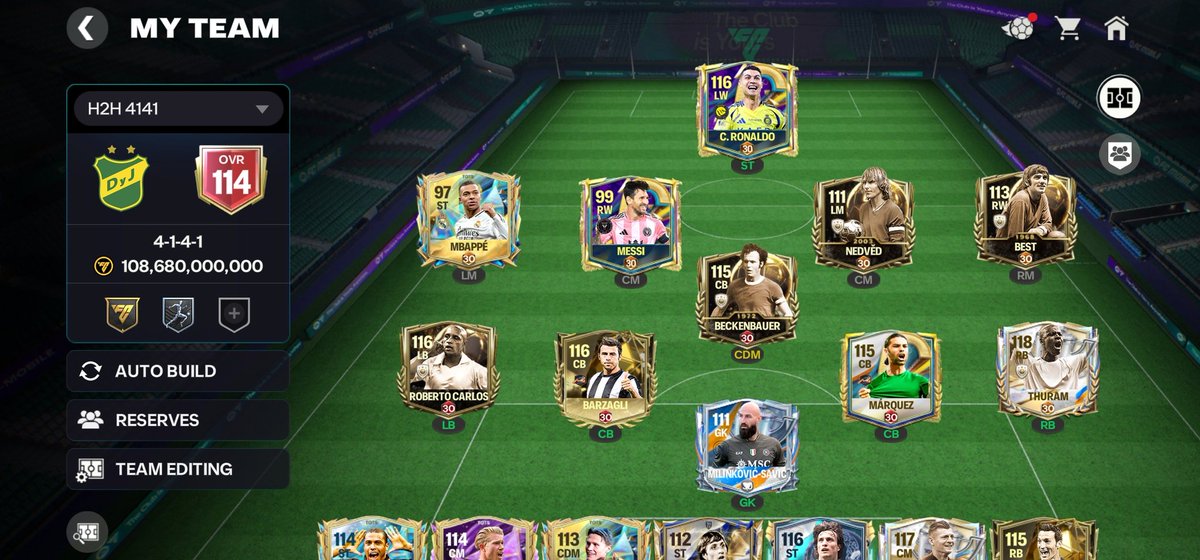 Enjoying new H2H team gone back to my old favourite formation, plan to get Anniversary Mbappe and waiting for final week to decide on Gk and Cb