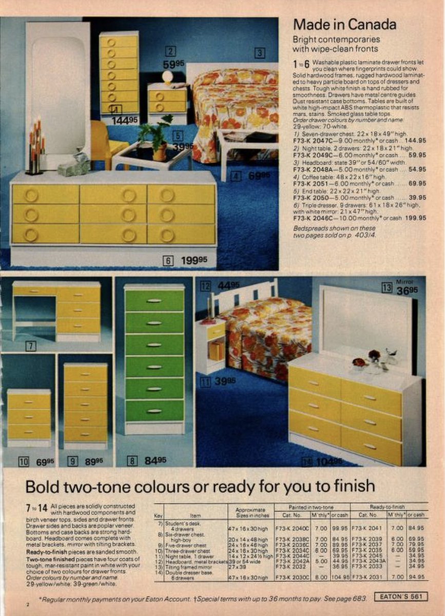 I found out from a friend that my namesakes over the Atlantic used to make fantastic furniture in the 60’s and 70’s. The yellow drawers at the top are bloody gorgeous. 
Although I’m not making furniture, I’m keeping the Eaton tradition alive