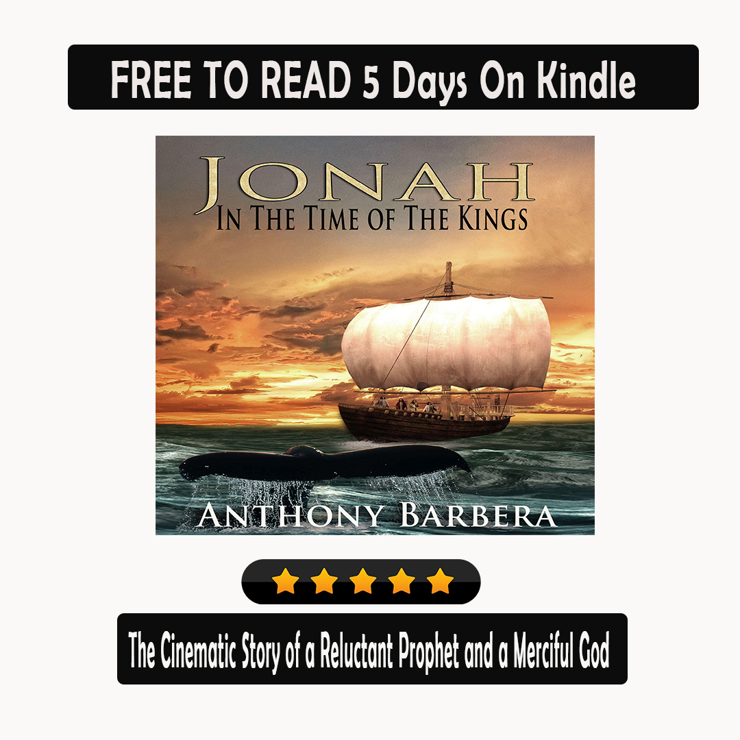 AJB_Author's tweet photo. 2 Days Left — Free to Read on Kindle
 Jonah: In the Time of the Kings
⭐⭐⭐⭐⭐ The Cinematic Story of a Reluctant Prophet and a Merciful God: https://t.co/lGQkHnsdpu
Also, the new AudioBook Read by the author https://t.co/iygbUZt9lr
