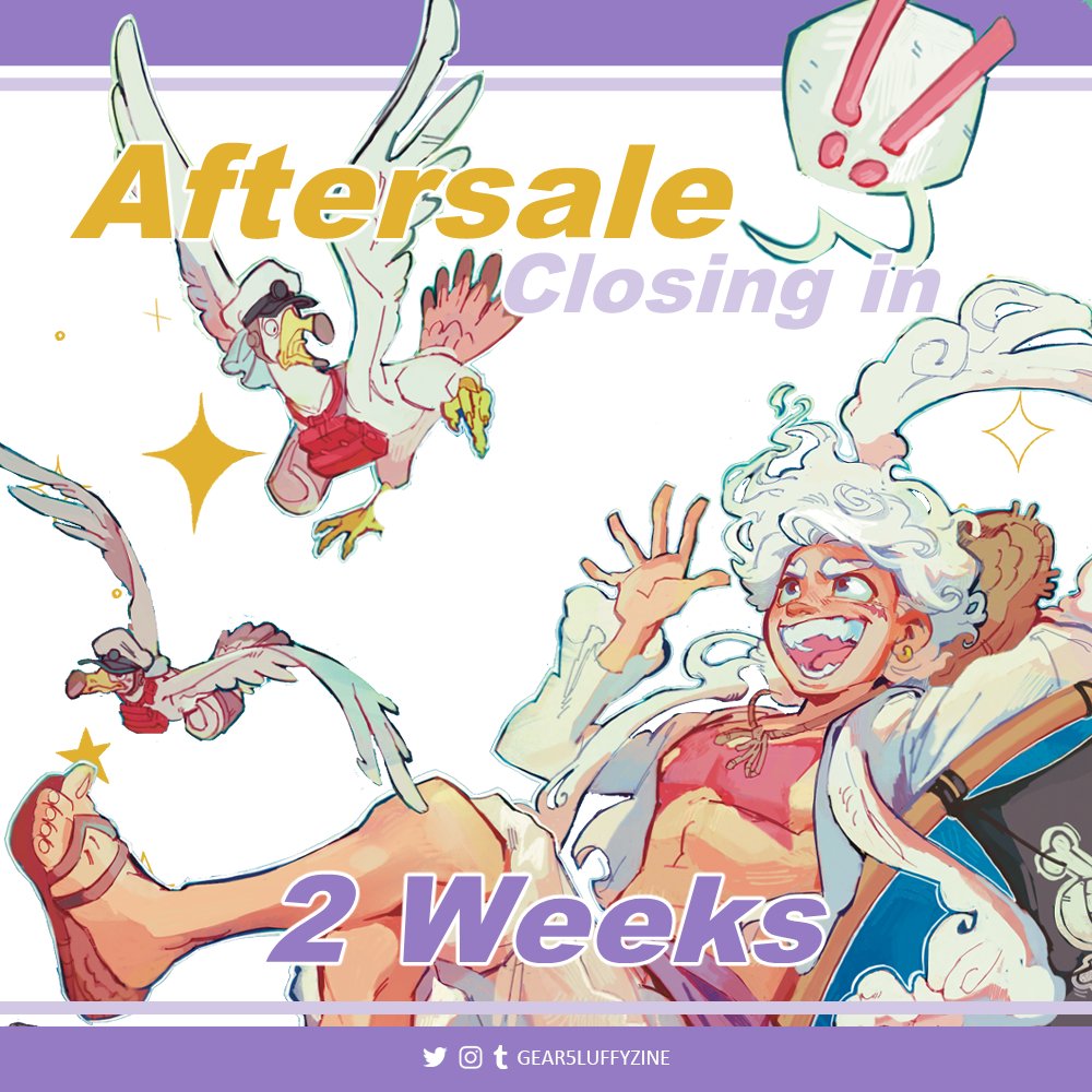 ☀️AFTERSALES CLOSE IN: 2 WEEKS!☀️

Make sure to grab everything you wanted 💜 The aftersales close at 10am of October 26th ✨

⛅️🛒 gear5zine.bigcartel.com/products