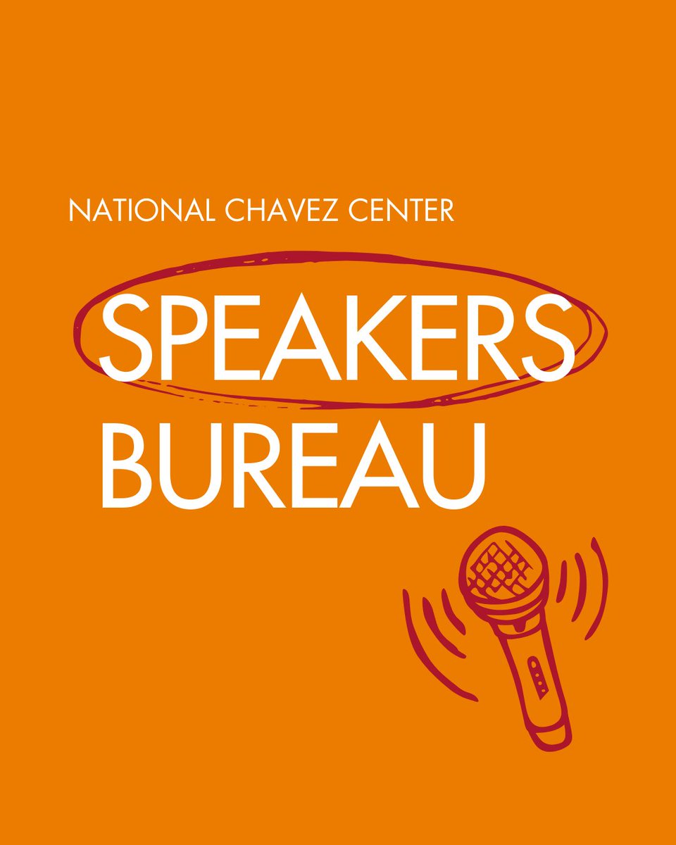 🌟 Bring Cesar's legacy to your community! 🌟

The NCC Speakers Bureau shares his story and values at conferences, campuses, marches, and community events nationwide.

✨ Request a speaker: chavezfoundation.org/speakers-burea…

#NationalChavezCenter #SiSePuede