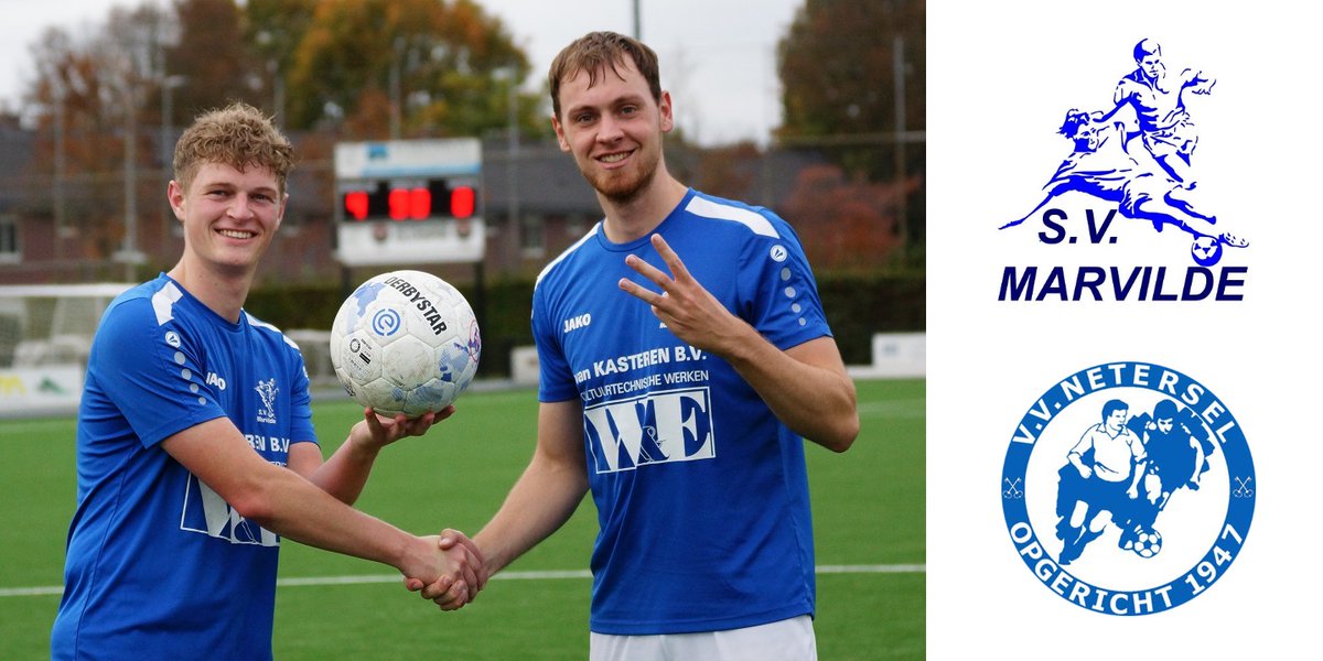 Marvilde behoudt koppositie in de 5e klasse na opnieuw een ruime overwinning. In de wedstrijd tegen Netersel maakte Sander Megens voor de tweede keer een hattrick =&gt; omroepveldhoven.nl/?p=22581