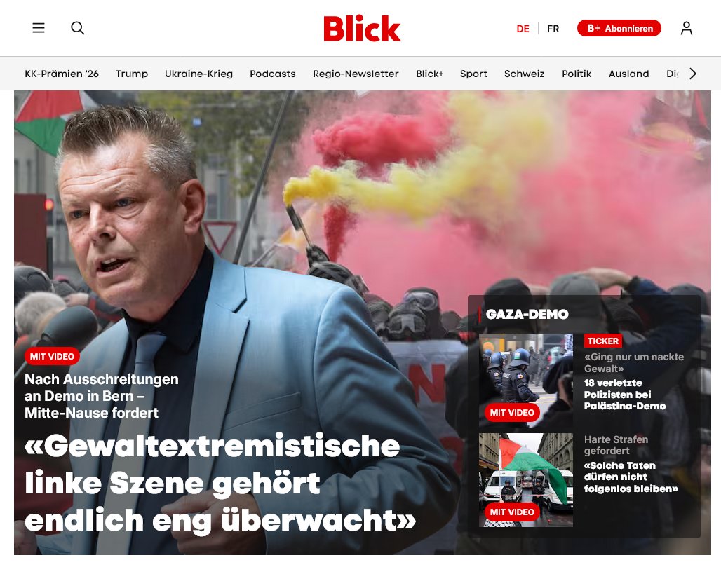 Man hegte und pflegte sie jahrzehntelang.

Da wäre jetzt Reto ‹Ba›-Nause, ehemaliger ‹Verun›-Sicherheitsdirektor von Bern, froh, wenn wieder ein paar – äusserst friedliche Corona-Leugner und Trychler – durch die Stadt ziehen würden.

Der Kontrast könnte schärfer nicht sein: