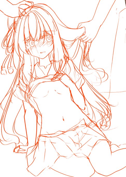 来年六月に配布する予定の葵ちゃん本を描き始めるよ^p^
※表紙予定のラフ 