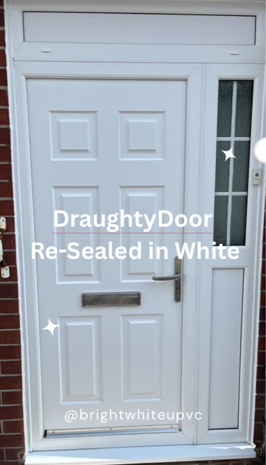 brightwhiteupvc's tweet photo. Draughty front door letting cold air in? 💨
We removed the failed sealant &amp; re-sealed in fresh white for a crisp, weather-tight finish 👊

Professional UPVC resealing &amp; restoration across Greater Manchester 🔧

👉 https://t.co/TzuMBpJ0Dg

#UPVC #SealantServices #UPVCRestoration https://t.co/R2FXdNsBeU