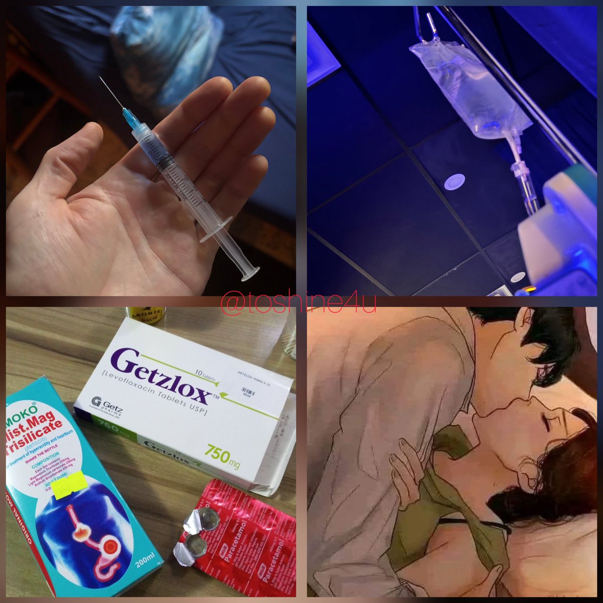 toshine4u's tweet image. Whenever you feel a little sick, which of these makes you get well quickly?

A. Injection 
B. IV fluid (drip)
C. Medication 
D. S£x