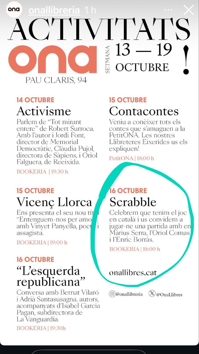 <a href="/OnaLlibres/">Ona Llibres</a> #SCRABBLE #ScrabbleCatalà <a href="/totideas/">Totideas</a>