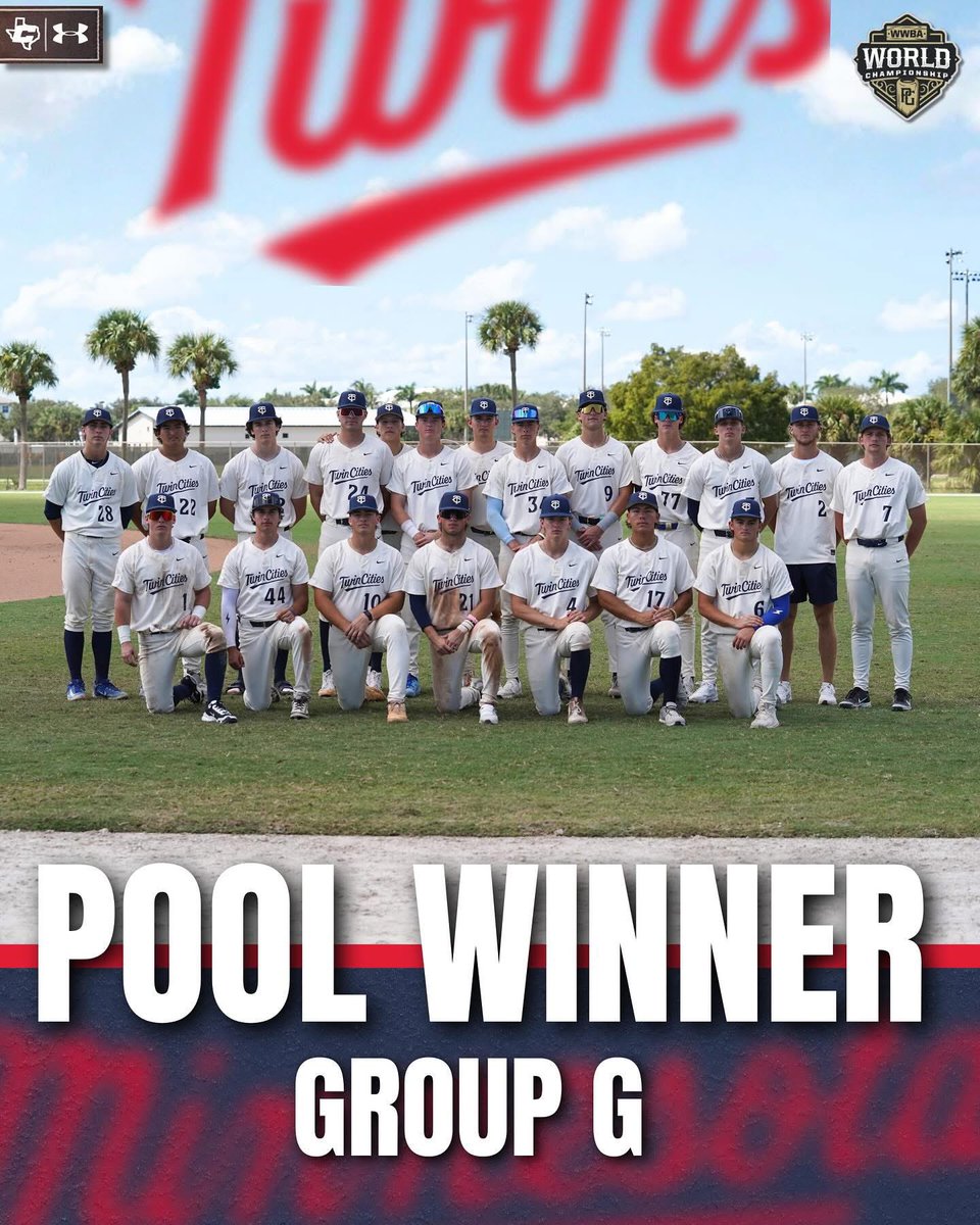 Minnesota Twins ST/ Canes Southwest wins Pool G here at the @perfectgameusa WWBA World Championship Going 2-0-1! #TheSW <a href="/DFWTwins/">DFW TWINS</a>