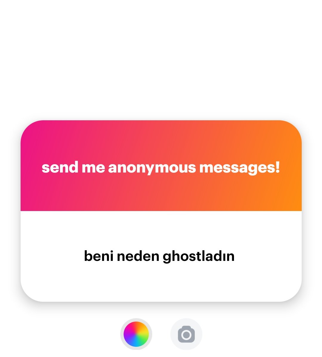 bunun yüzünden 5 dakikadır kimi ghostladım diye bakıyorum her yerde valla özür dilerim ghostladıysam