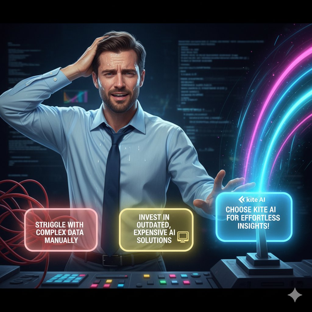 akashsoffl's tweet image. Tired of manual data struggles and outdated AI? It&apos;s time to choose smarter ! Choose Kite AI for effortless insights and leave the complexity behind. #KiteAI #DataScience #AI #EffortlessInsights