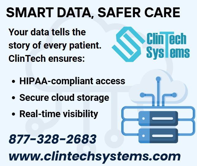 ClintechSystems's tweet image. Smart Data, Safer Care

ClinTech ensures:

✔ HIPAA-compliant access
✔ Secure cloud storage
✔ Real-time visibility

Keep your care data safe and accessible.

📞 877-328-2683
✉ info@clintechsystems.com
🌐 clintechsystems.com

#HealthcareIT #DataSecurity #ClinTechSystems
