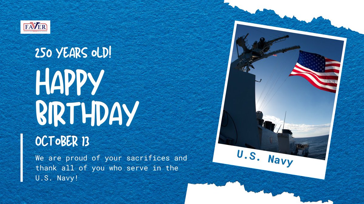 FAVER_Atlanta's tweet image. This year marks the 250th Anniversary of the U.S. Navy. Here’s to the brave men and women whose spirit and service inspire generations!

#NavyMarineCorps250 #HonorOurHeroes #StrengthAndService