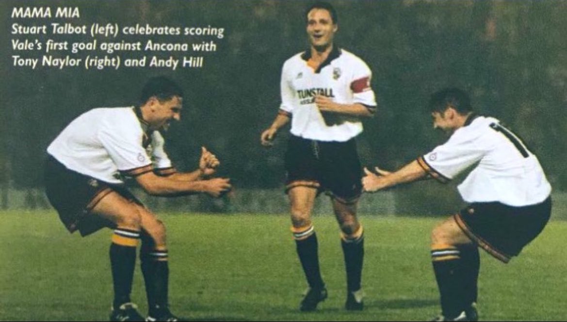 pvfcprogs's tweet image. #OnThisDay 11/10/95
PORT VALE  2, ANCONA  0
Talbot, Guppy

European competition football at Vale Park &amp;amp; Ancona were the visitors in the Anglo Italian Cup. Stewart Talbot &amp;amp; Steve Guppy scored as the Valiants got off to a great start on their road to the final at Wembley. Att 3,440