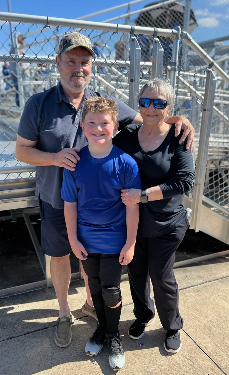 Just after our grandson's last football game.