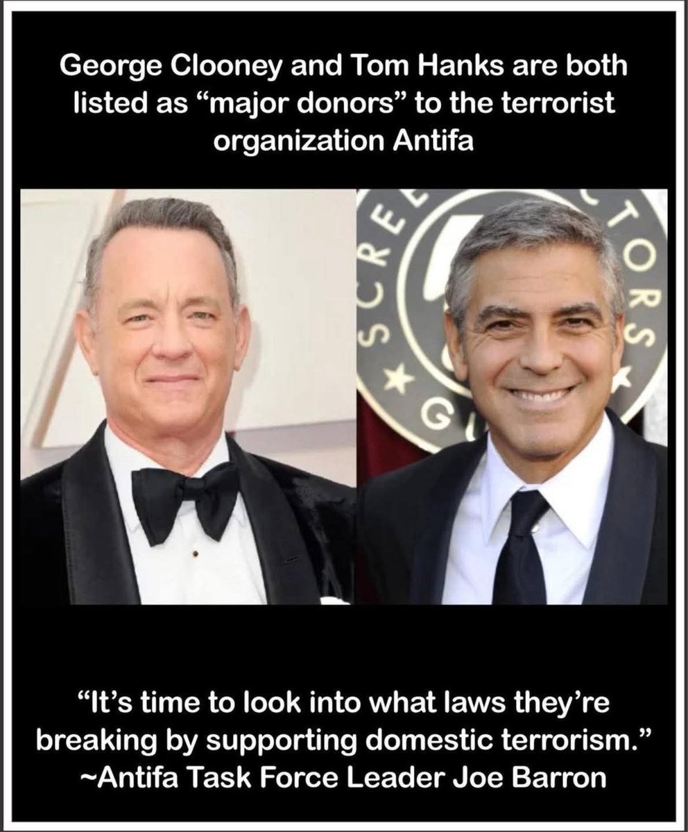 Real_Ames's tweet image. 🚨HOLLYWOOD EXPLODED:
George Clooney and Tom Hanks BUSTED Dumping MASSIVE CASH PILES into ANTIFA'S BLOODY RIOT MACHINE!
These Stars Funding Street Chaos, Arson Sprees, Cop Attacks, and Full-Blown Terror Rampages – Millions Funneled to Masked Thugs Smashing Cities and Spreading…