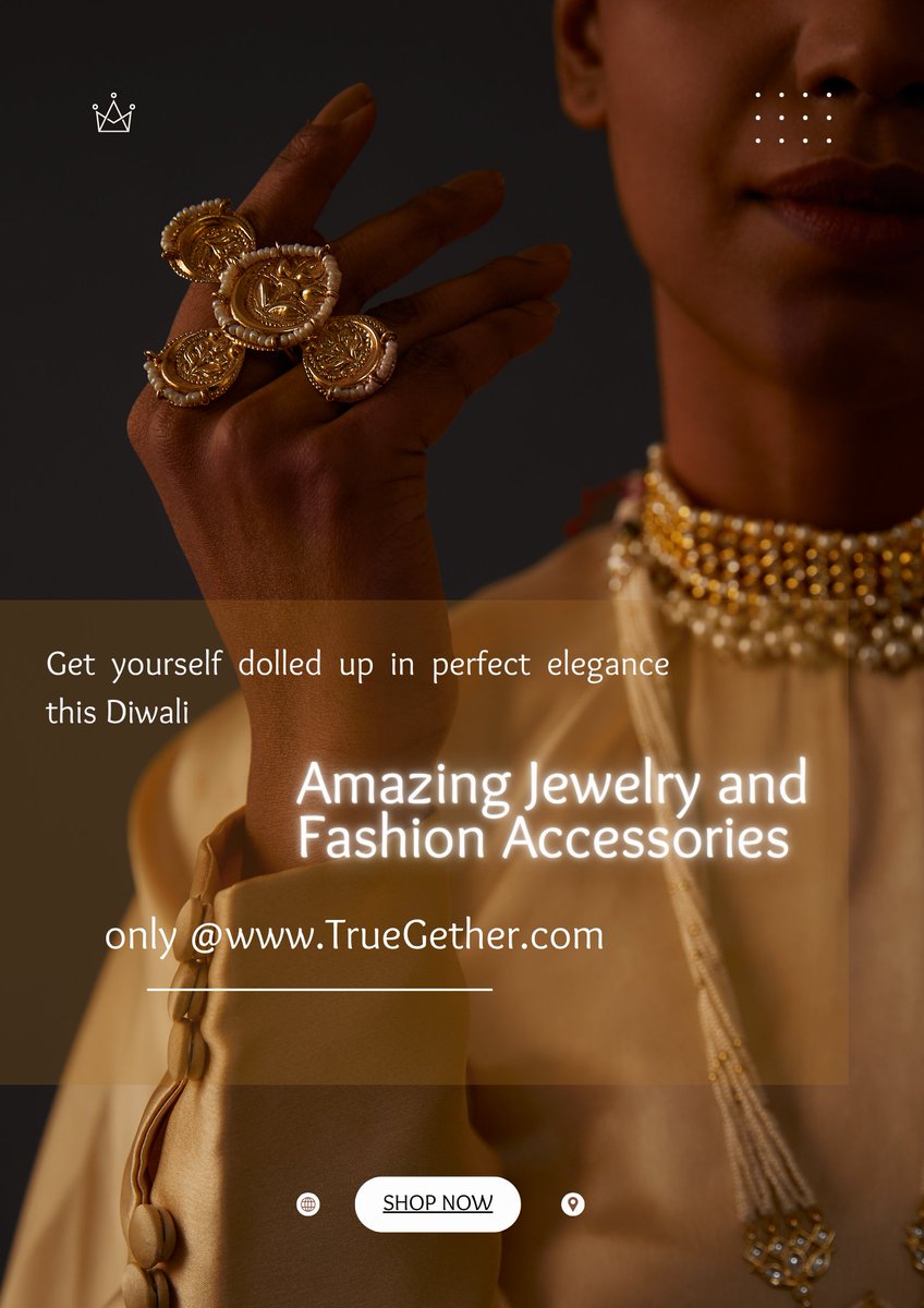 TrueGether_'s tweet image. This Diwali, let your style shine as bright as the diyas! ✨
 Step into the season of sparkle with jewelry, outfits, and accessories that define festive grace — all at prices you’ll love. 💫
 💥 Shop now, celebrate in style, only at TrueGether.com!
#TrueGether #Diwali