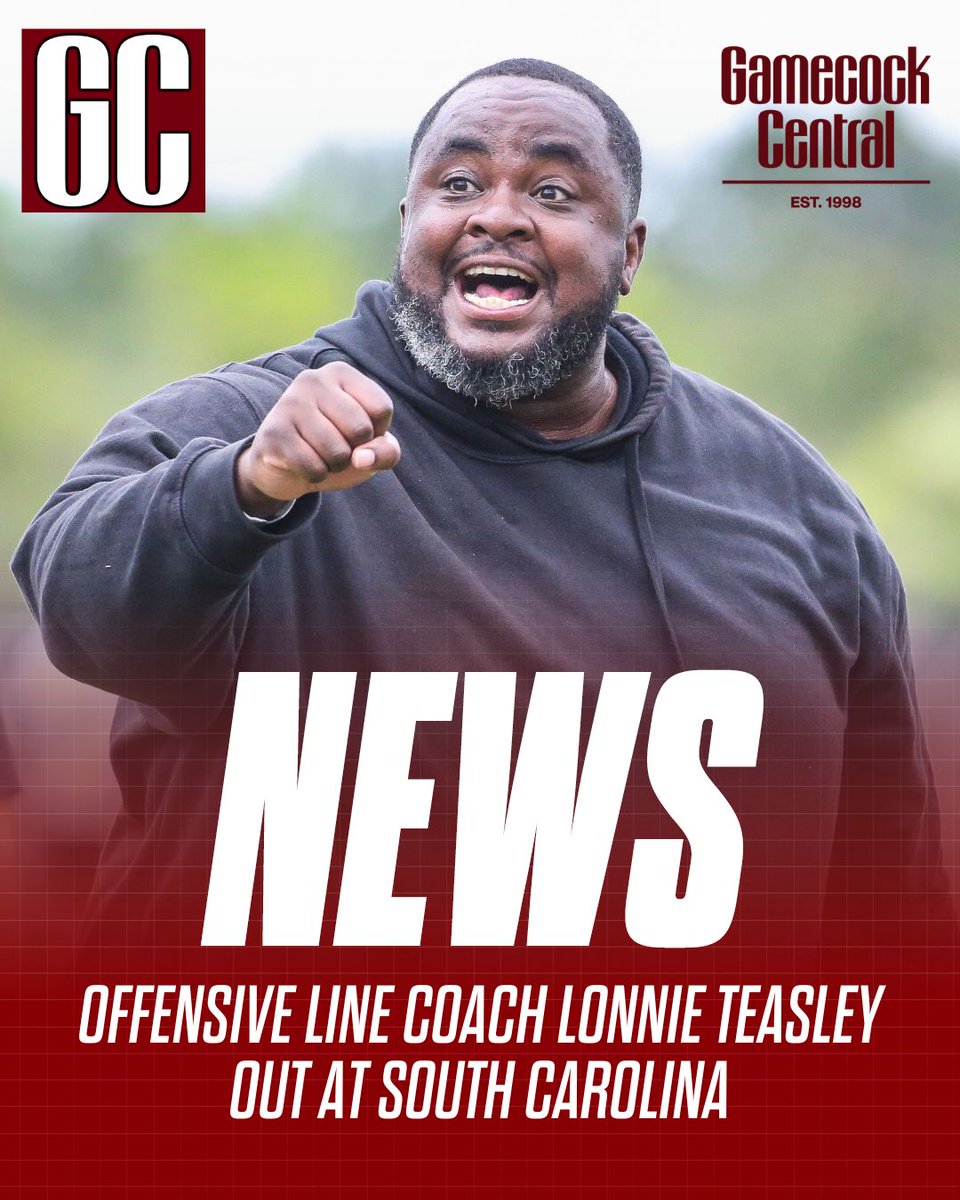 GamecockCentral's tweet image. 🚨BREAKING🚨 South Carolina coach Shane Beamer has parted ways with offensive line coach Lonnie Teasley, GamecockCentral has learned. Shawn Elliott will take over as interim OL coach for the rest of the season.

READ HERE ➡️ on3.com/teams/south-ca…