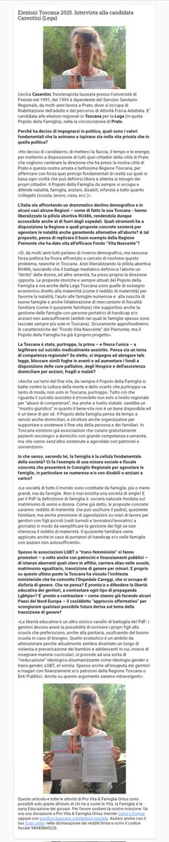 In tutta la #Toscana #OGGI domenica #12ottobre e domani lunedì #13ottobre 2025 alle #elezioni regionali invitiamo tutti a votare il simbolo della #Lega-#PopolodellaFamiglia scegliendo come candidati:
Vittoria POLACCI in provincia di #Lucca
Cecilia CASENTINI in provincia di #Prato